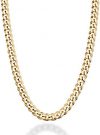 Miabella Solid 18K Gold Over Sterling Silver Italian 5mm Diamond-Cut Cuban Link Curb Chain Necklace for Women Men, 925 Sterling Silver Made in Italy