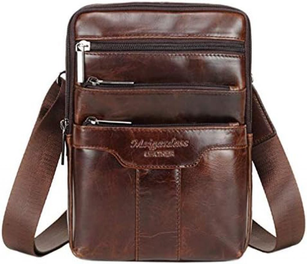 Leather Sling Shoulder Bag - 412e2833vUL. AC