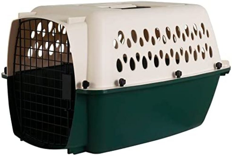 Petmate Ruffmaxx Dog Kennel Pet Carrier & Crate 24″ (10-20 Lb), Outdoor and Indoor for Large, Medium, and Small Dogs – Made from Durable Recycled Material w/ 360-Degree Ventilation