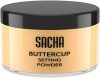 Sacha BUTTERCUP Setting Powder. No Ashy Flashback. Blurs Fine Lines and Pores. Loose, Translucent Face Powder to Set Makeup Foundation or Concealer. For Medium to Dark Skin Tones, 1.25 oz.