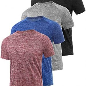 Ullnoy Men’s Dry Fit T Shirt Moisture Wicking Athletic Tees Exercise Fitness Activewear Short Sleeves Gym Workout Top