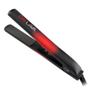 CHI Original Lava 1” Ceramic Hairstyling Flat Iron, with On/Off Switch, Red, 1 Count