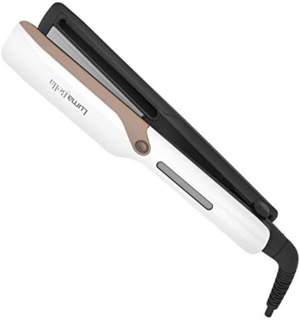 LumaBella Hair Straightener with Macadamia Conditioning Treatment & Cool Mist Infusion Channel, Flat Iron, 1 Inch
