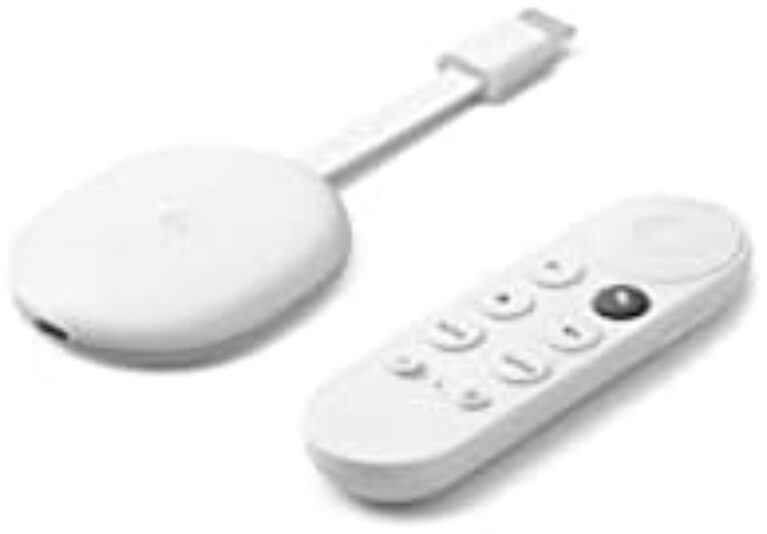 Chromecast with Google TV (HD) - Streaming Stick Entertainment On Your TV with Voice Search - Watch Movies, Shows, and Live TV in 1080p HD - Snow