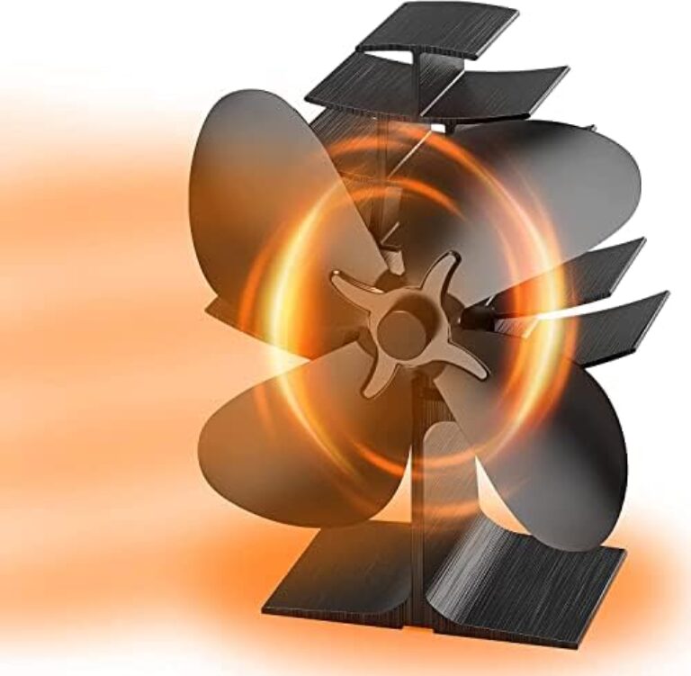 Heat Powered Wood Stove Fan with 4-Blade,Ultra Quiet Fireplace Wood Burning Eco-Friendly Fan Efficient Heat Distribution
