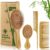 Natural Bamboo Hairbrush Set — Gentle Detangling for All Hair Types — Eco-Friendly Gift Kit