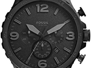 Unleash Your Style With The Fossil Men'S Nate Black Chronograph Watch