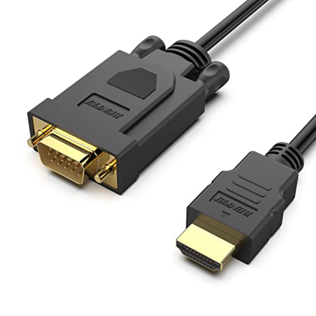 BENFEI HDMI to VGA,Gold-Plated HDMI to VGA 6 Feet Cable (Male to Male) Compatible for Computer, Desktop, Laptop, PC, Monitor, Projector, HDTV, Raspberry Pi, Roku, Xbox and More