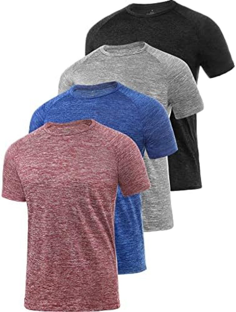 Ullnoy Men’s Dry Fit T Shirt Moisture Wicking Athletic Tees Exercise Fitness Activewear Short Sleeves Gym Workout Top