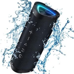 Vanzon V40 Bluetooth Speakers, Wireless Portable Speaker with 24W Stereo Sound, 24 Hour Playtime, IPX7 Waterproof, TWS Pairing with LED Lights, Suitable for Home Outdoor