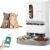 Smart Automatic Cat Feeder: 5L Food Dispenser for 2 Cats, WiFi Timer, Stainless Bowls